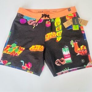 NEW Roark Men's Passage Board Shorts Size 33 TAHITI TREAT RB449 Swim Skater NWT